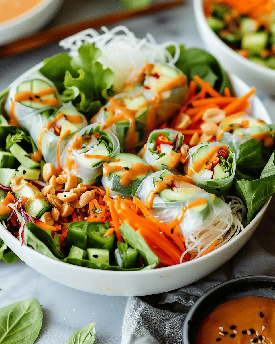 Spring Roll Salad with Peanut Sauce: A Fresh, Easy Delight