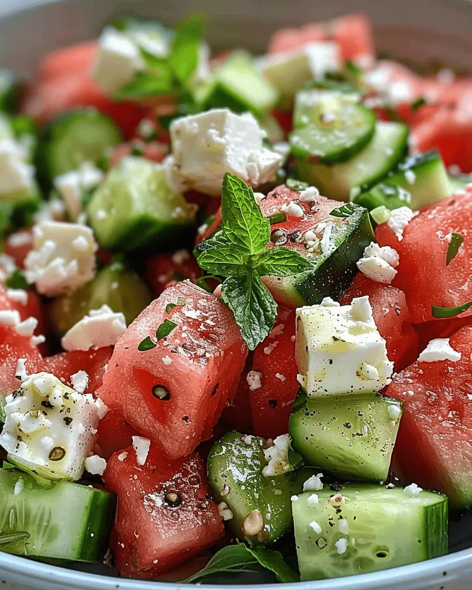 Watermelon Cucumber Feta Salad: A Refreshing Summer Delight