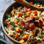 Butternut Squash Orzo Salad with Candied Bacon.