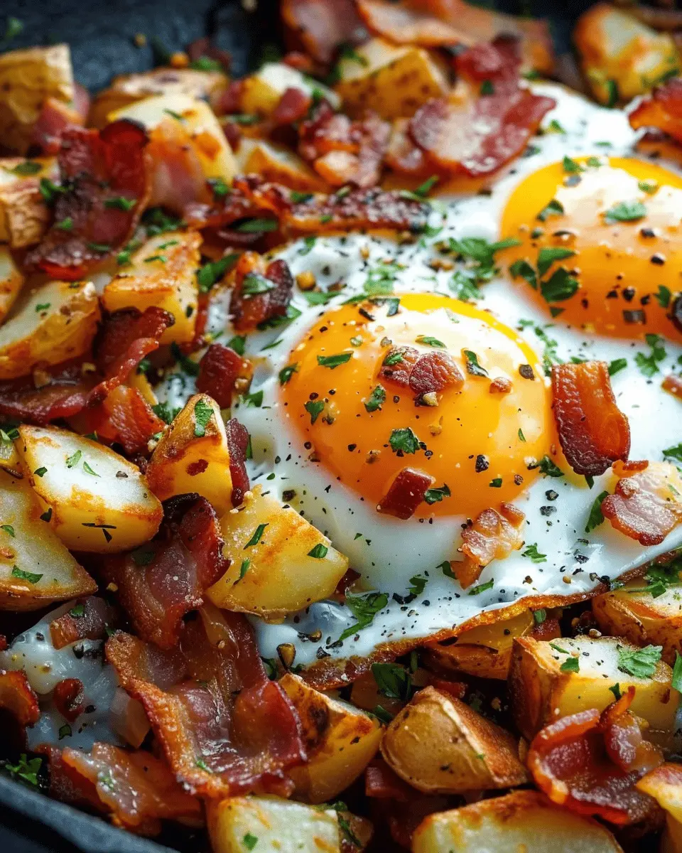 Turkey Bacon, Egg, and Potato Hash: A Wholesome Breakfast Delight