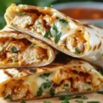Ooey-Gooey Cheesy Garlic Chicken Wraps Recipe