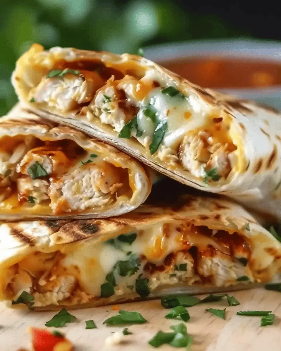 Ooey-Gooey Cheesy Garlic Chicken Wraps for Indulgent Home Cooking