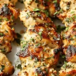 Ranch Garlic Parmesan Chicken Skewers
