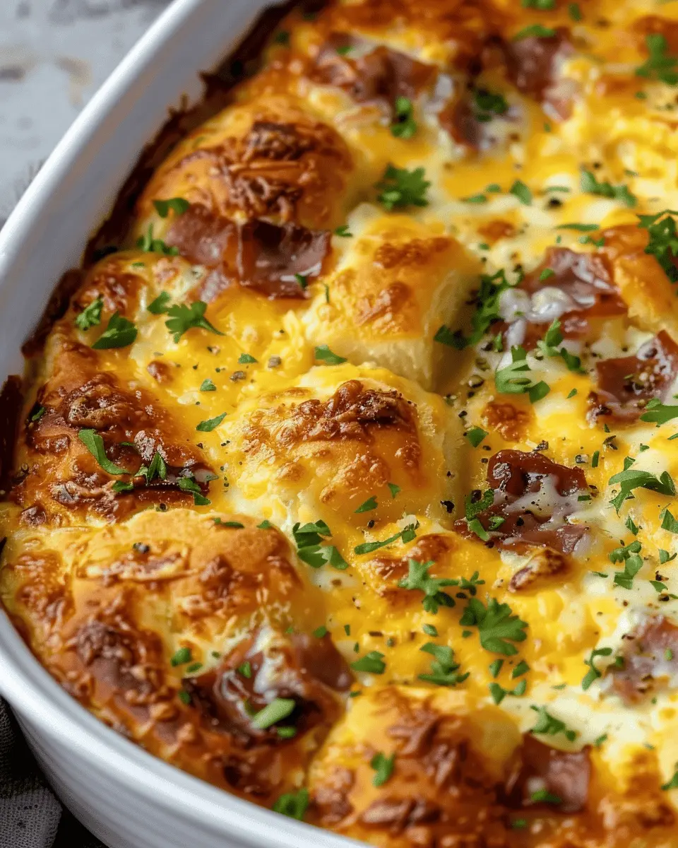 Easy Breakfast Casserole with Crescent Rolls: Indulgent Turkey Bacon Delight
