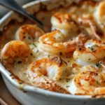 Keto Garlic Shrimp Au Gratin