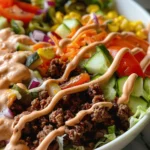 Deconstructed Healthy Hamburger Bowls