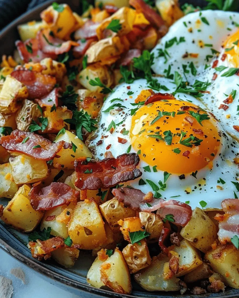 Turkey Bacon, Egg, and Potato Hash: Easy Comfort Food Recipe
