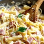 Creamy Ham and Cheese Pasta