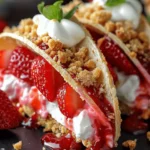 Strawberry Crunch Cheesecake Tacos