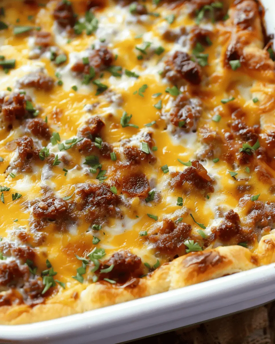 Easy Breakfast Casserole with Crescent Rolls and Turkey Bacon Delight