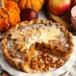 Pumpkin Apple Pie with Walnut Crust