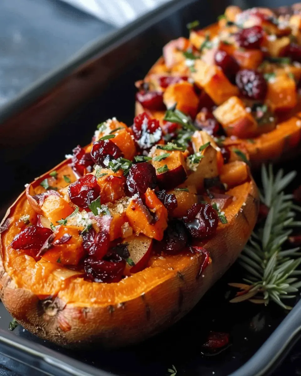 Cranberry Apple Twice-Baked Sweet Potatoes: An Indulgent Fall Treat