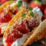 Strawberry Crunch Cheesecake Tacos