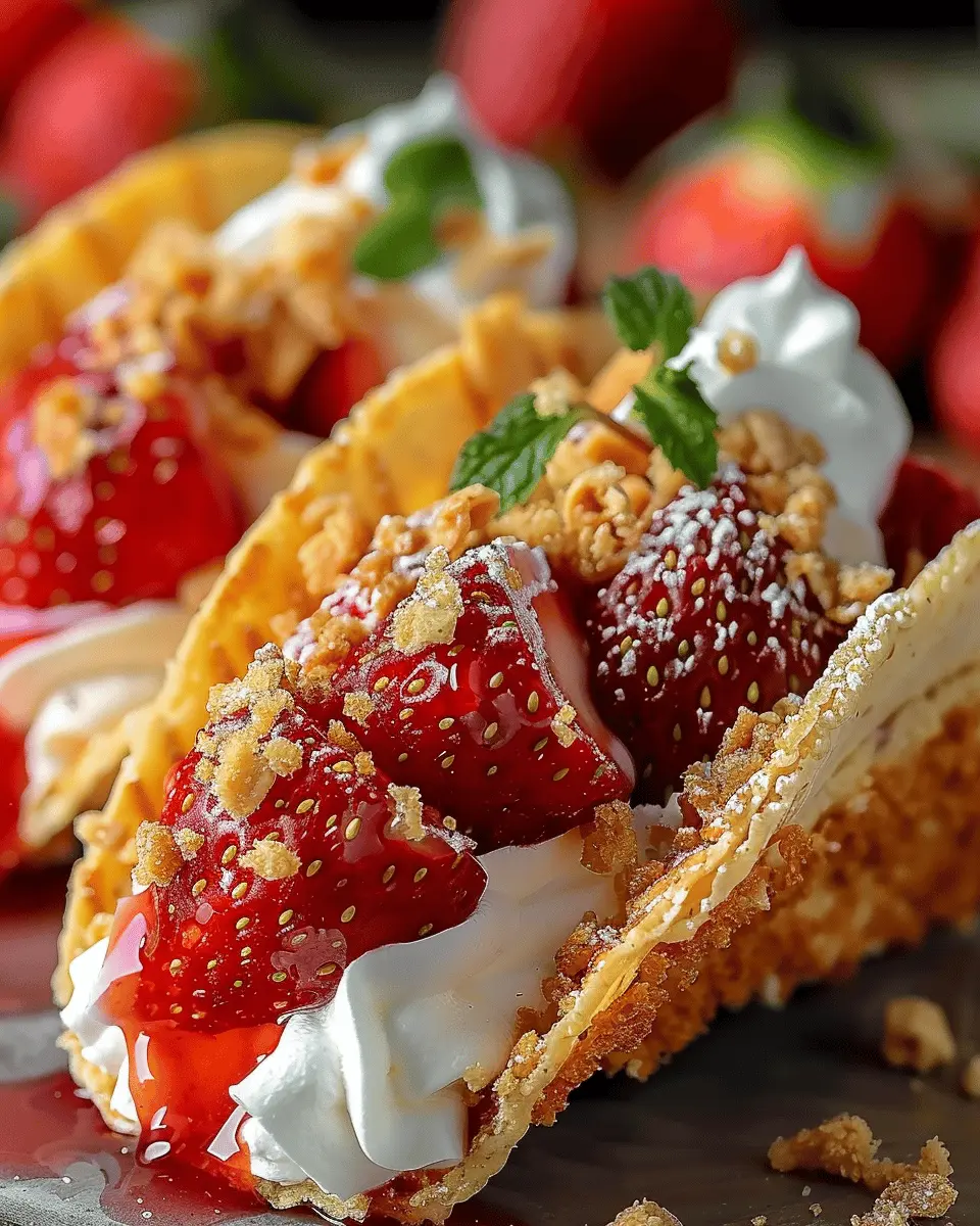 Strawberry Crunch Cheesecake Tacos: Easy Indulgence for Everyone