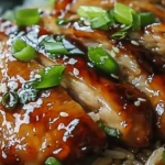 Caramelised Soy Chicken in Garlic Ginger Broth with Rice