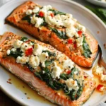 Stuffed Salmon With Spinach & Feta