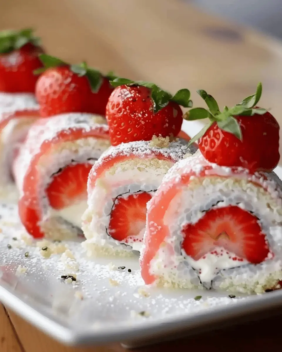 Strawberry Shortcake Sushi Roll Recipe – A Fun & Easy Dessert
