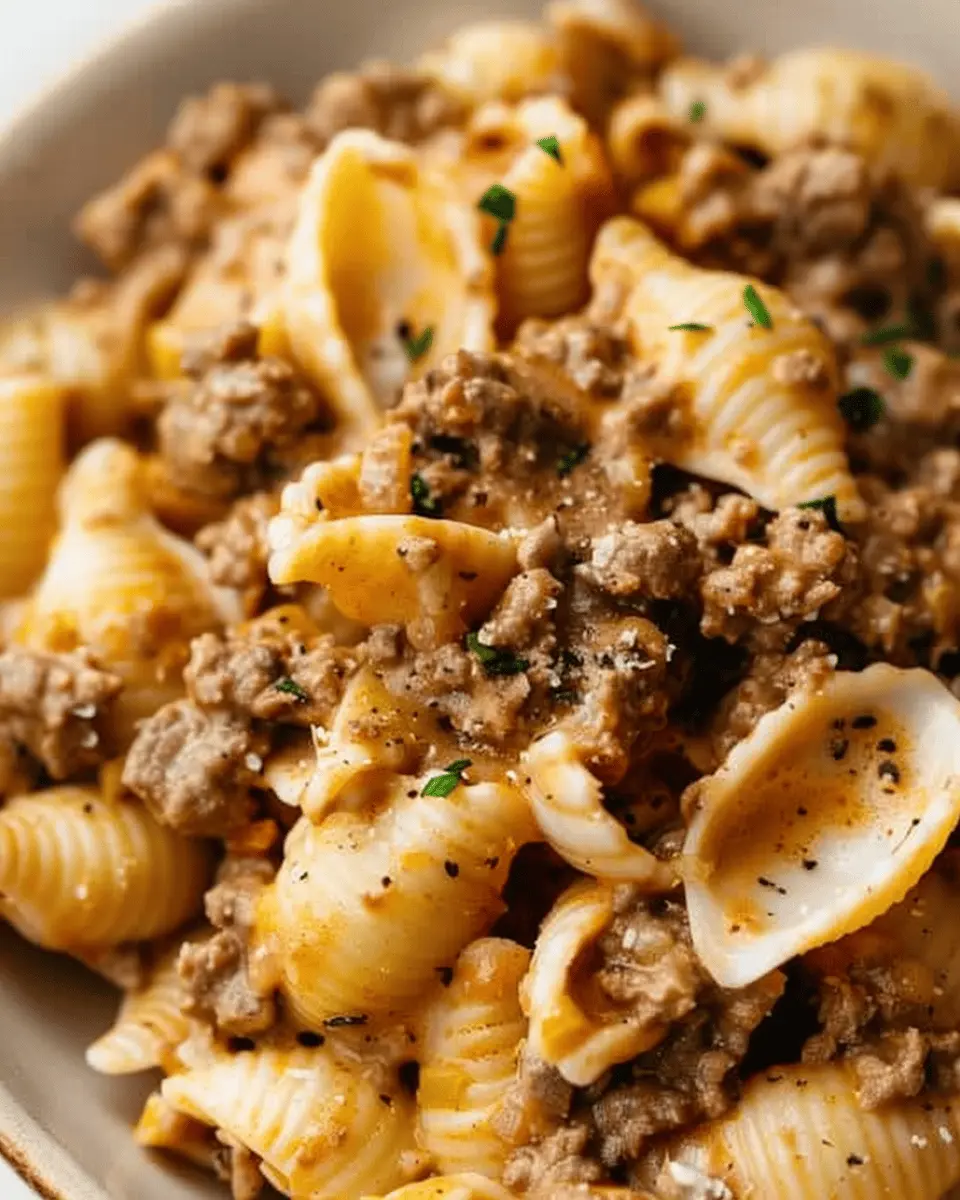 Easy Creamy Beef and Shells: Indulgent Comfort in Every Bite