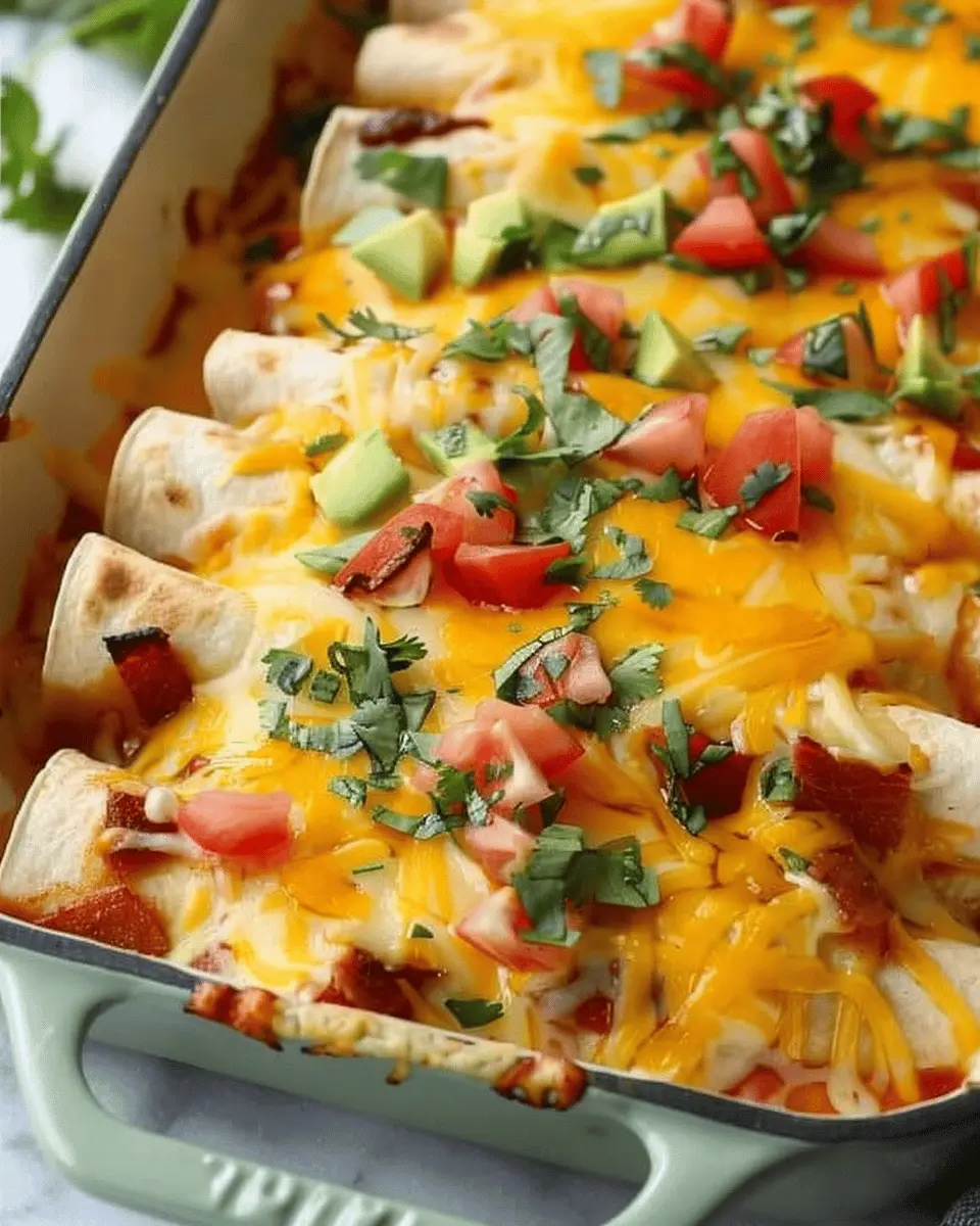 Breakfast Enchiladas: Easy Recipe with Turkey Bacon and Chicken Ham