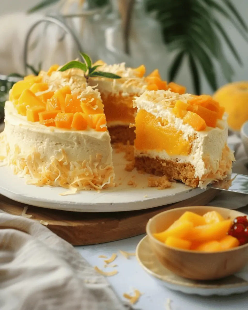 Vegan Mango Coconut Cake: A Delightfully Easy Tropical Treat