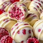 White Chocolate Raspberry Cheesecake Balls