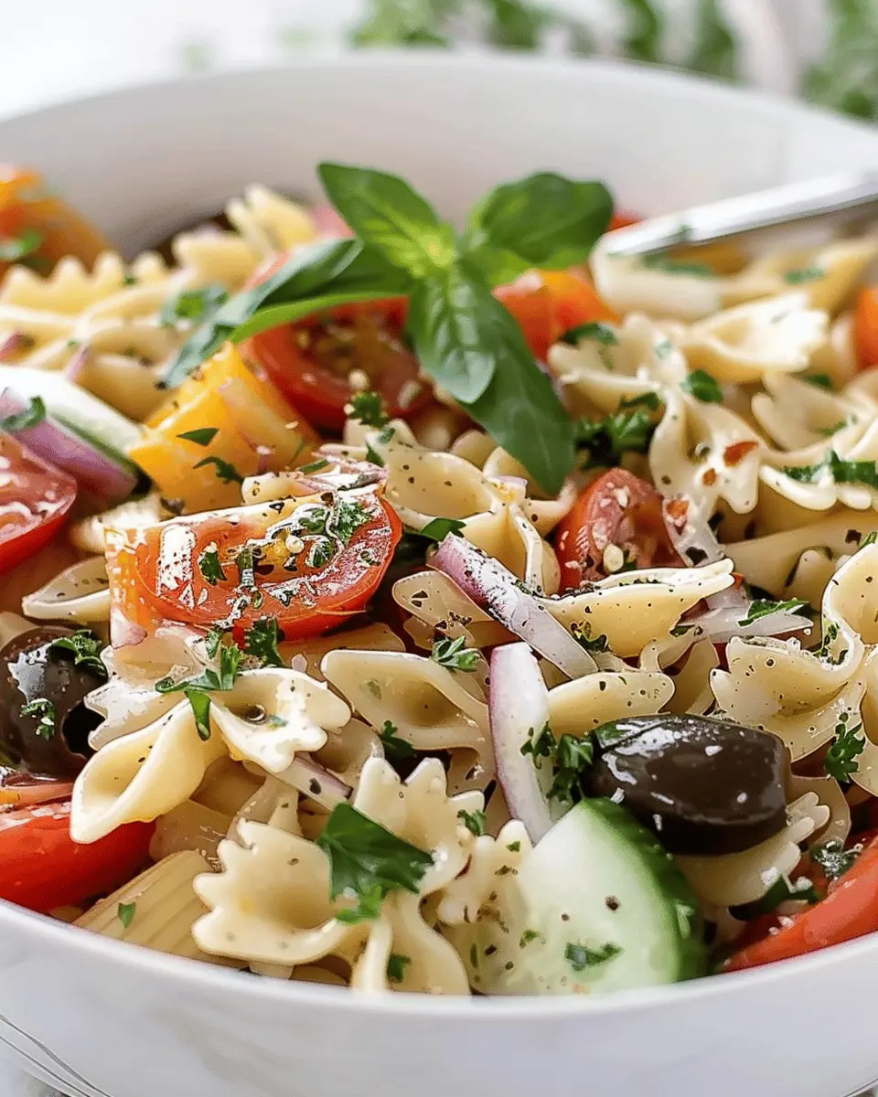 Mediterranean Pasta Salad: Easy, Flavorful, and Healthier Twist