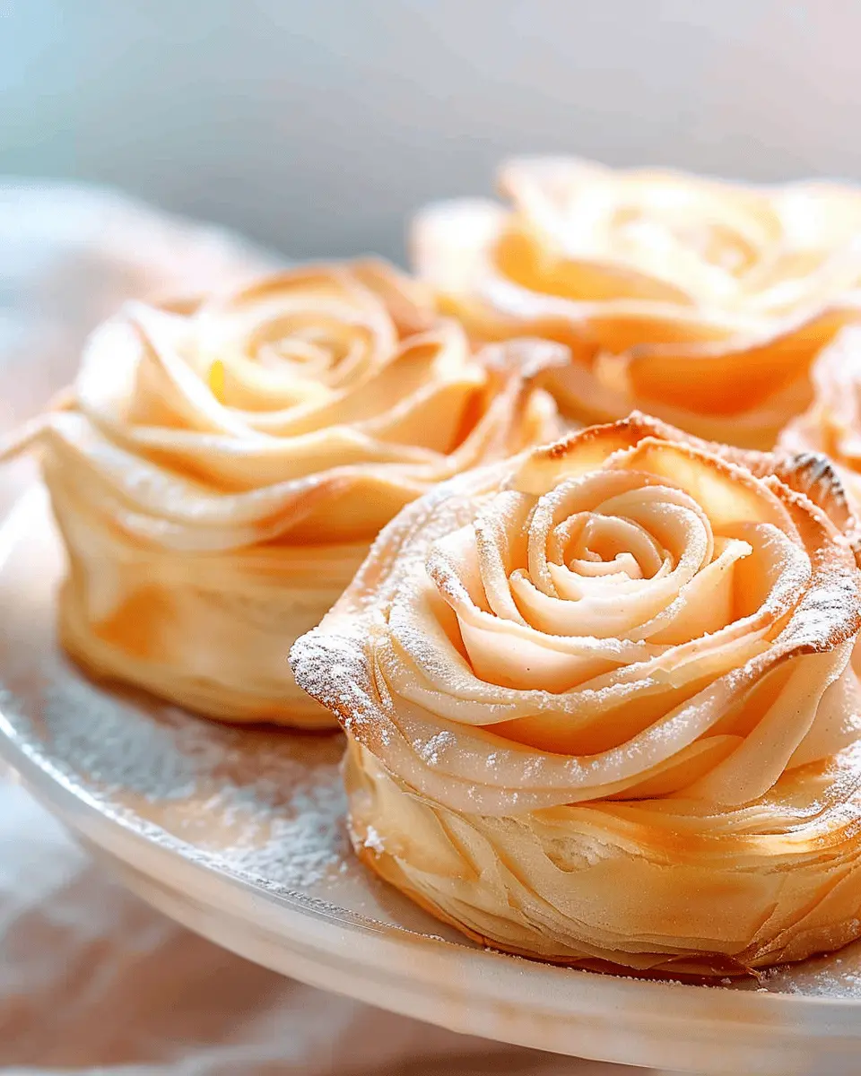 Delicate Apple Rose Pastry Blooms – A Sweetly Indulgent Delight