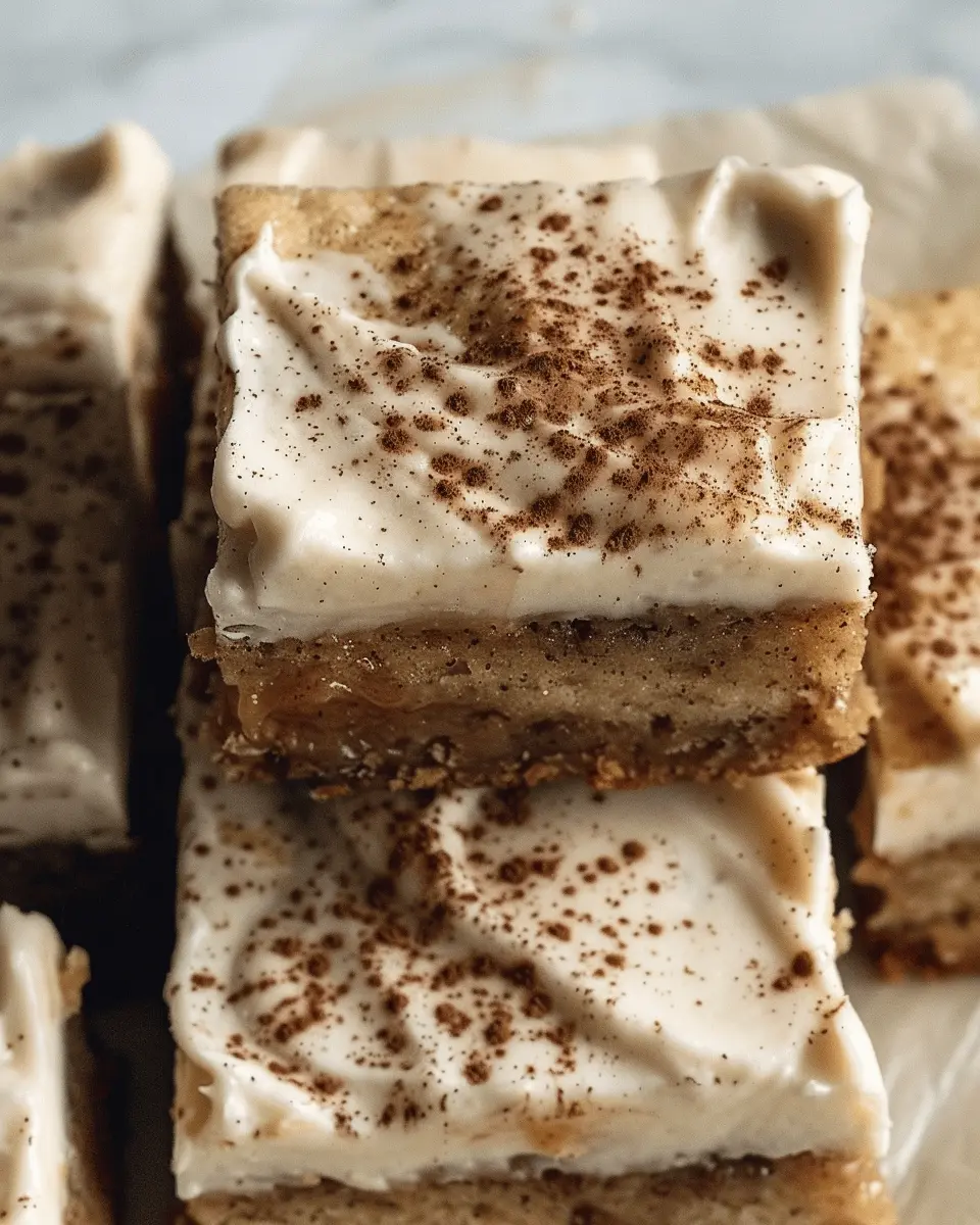 Apple Cinnamon Blondies: Indulgent Treat with Maple Cream Cheese Frosting
