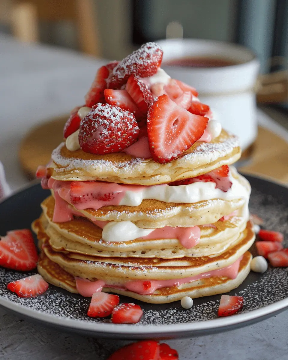 Strawberries and Cream Protein Pancakes: Easy Guilt-Free Delight