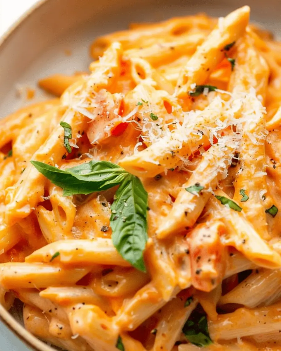 Super Easy Creamy Tomato Pasta with Turkey Bacon Delight