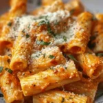 Creamy Tomato Garlic Rigatoni Pasta Recipe