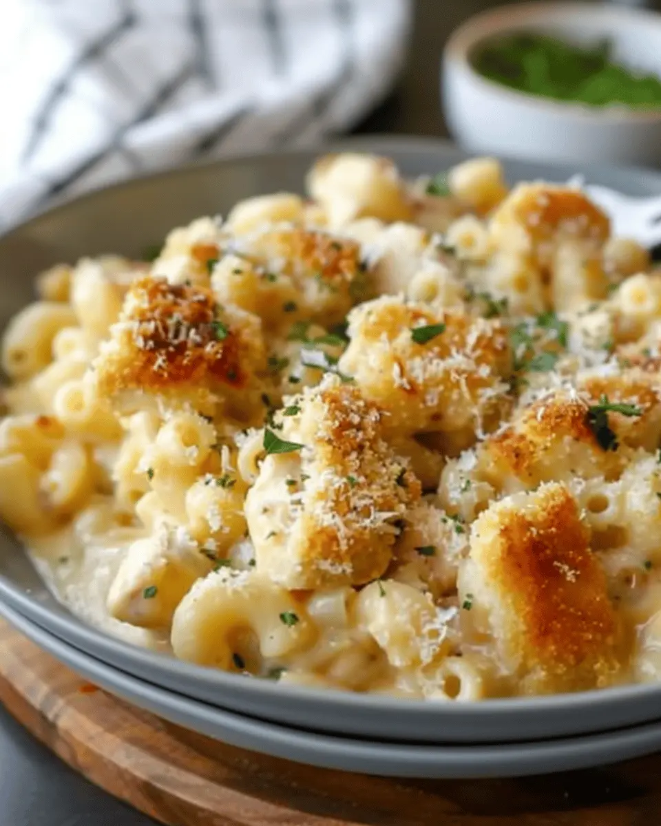Creamy Chicken Mac and Cheese with Turkey Bacon Delight