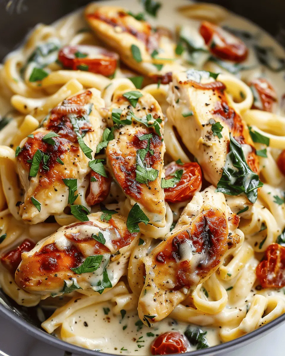 Creamy Tuscan Chicken Pasta: Indulgent Turkey Bacon Delight