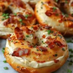 Zesty Bacon Cream Cheese Bagels