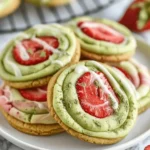Strawberry Matcha Marble Cookies