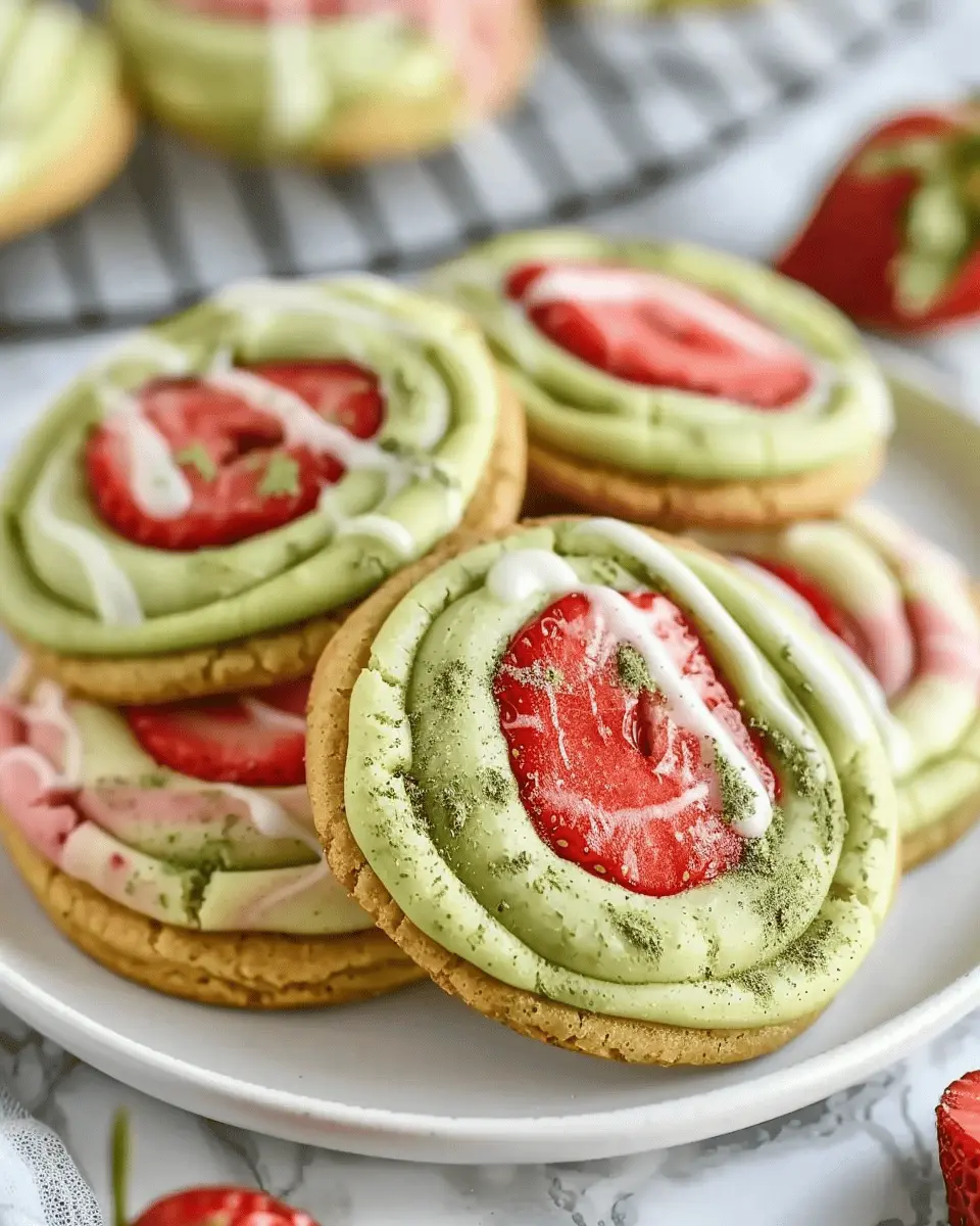 Strawberry Matcha Marble Cookies: Easy Vegan Delight for Everyone