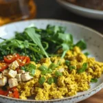 Spicy Tofu Scramble | Vegan Scrambled Eggs