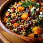 Autumn Harvest Grain Salad with Cranberries