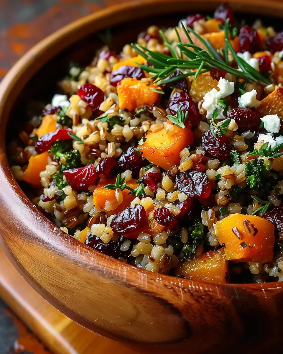 Autumn Harvest Grain Salad with Cranberries: A Cozy Delight