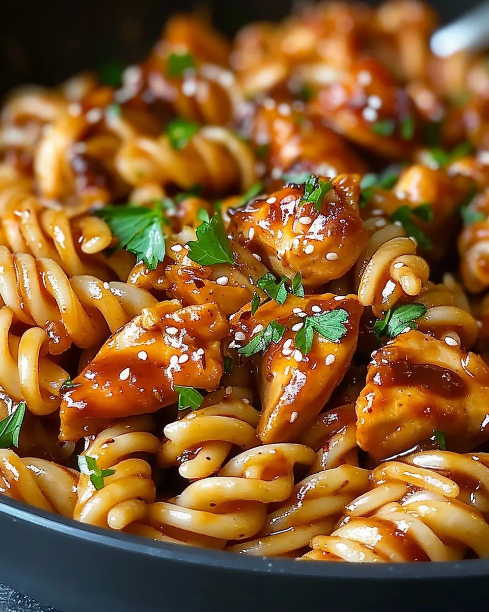 One-Pot Honey Garlic BBQ Chicken Pasta for Quick Weeknight Meals