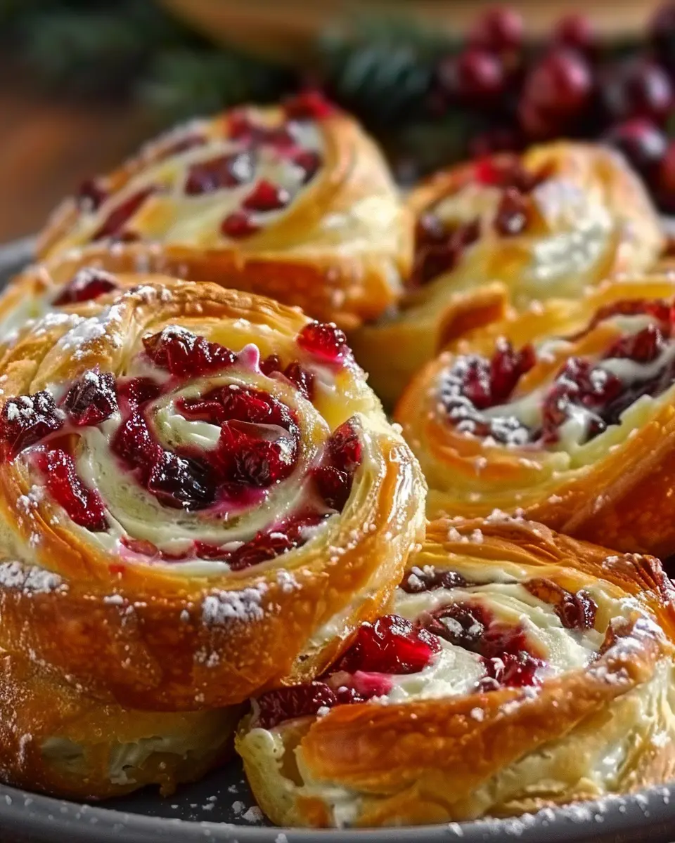 Cranberry Cream Cheese Pinwheels: Indulgent Festive Treats