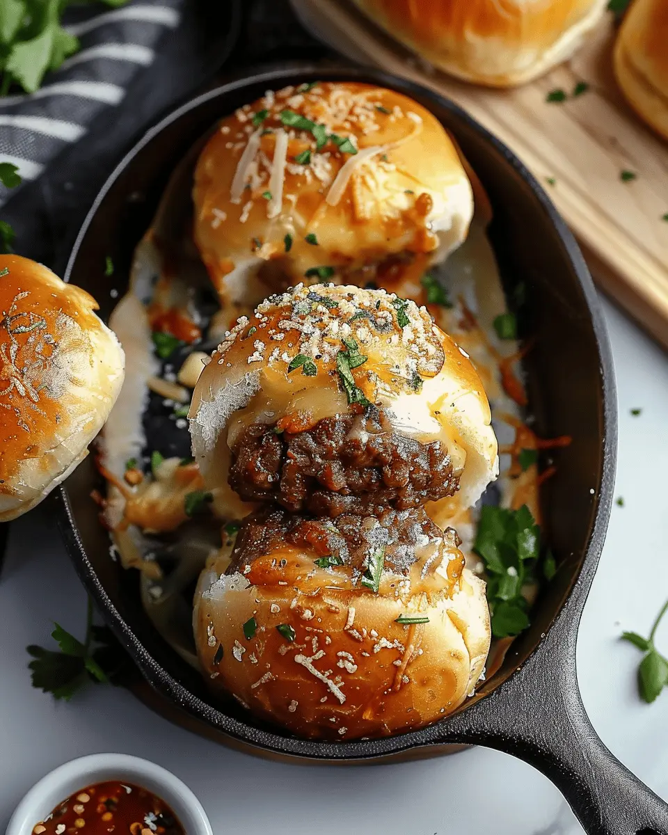 Irresistible Garlic Parmesan Cheeseburger Bombs for Food Lovers