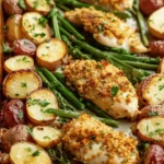 Parmesan Crusted Chicken Sheet Pan Dinner