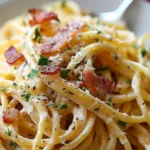 Creamy Bacon Carbonara with Garlic