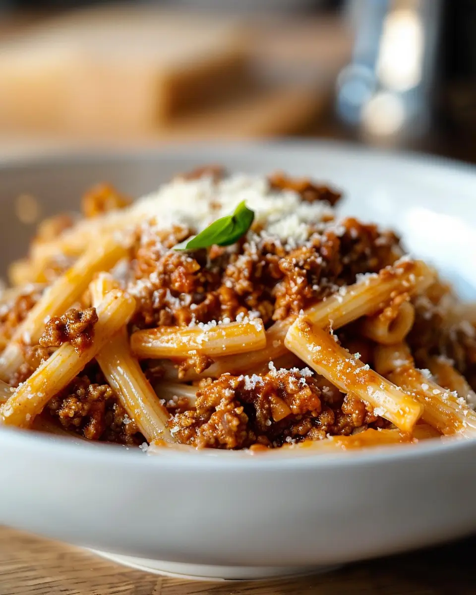 Classic Italian Pasta Bolognese Made the Right Way with Turkey Bacon