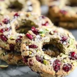 Pistachio Cranberry Wreath Cookies