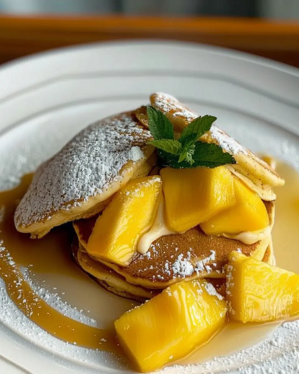 Mango Pancakes: Easy Tropical Delights with Turkey Bacon
