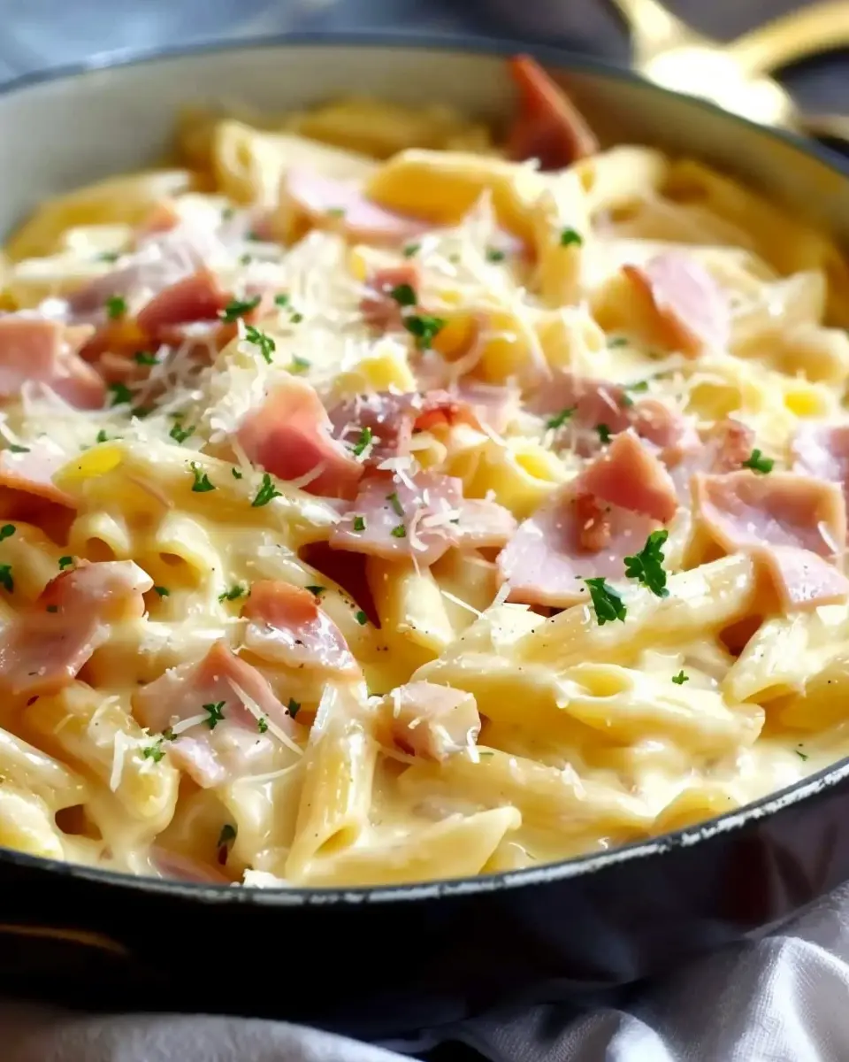 Creamy Ham Cheese Pasta: An Indulgent Chicken Ham Delight