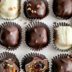 Chocolate Covered Stuffed Dates