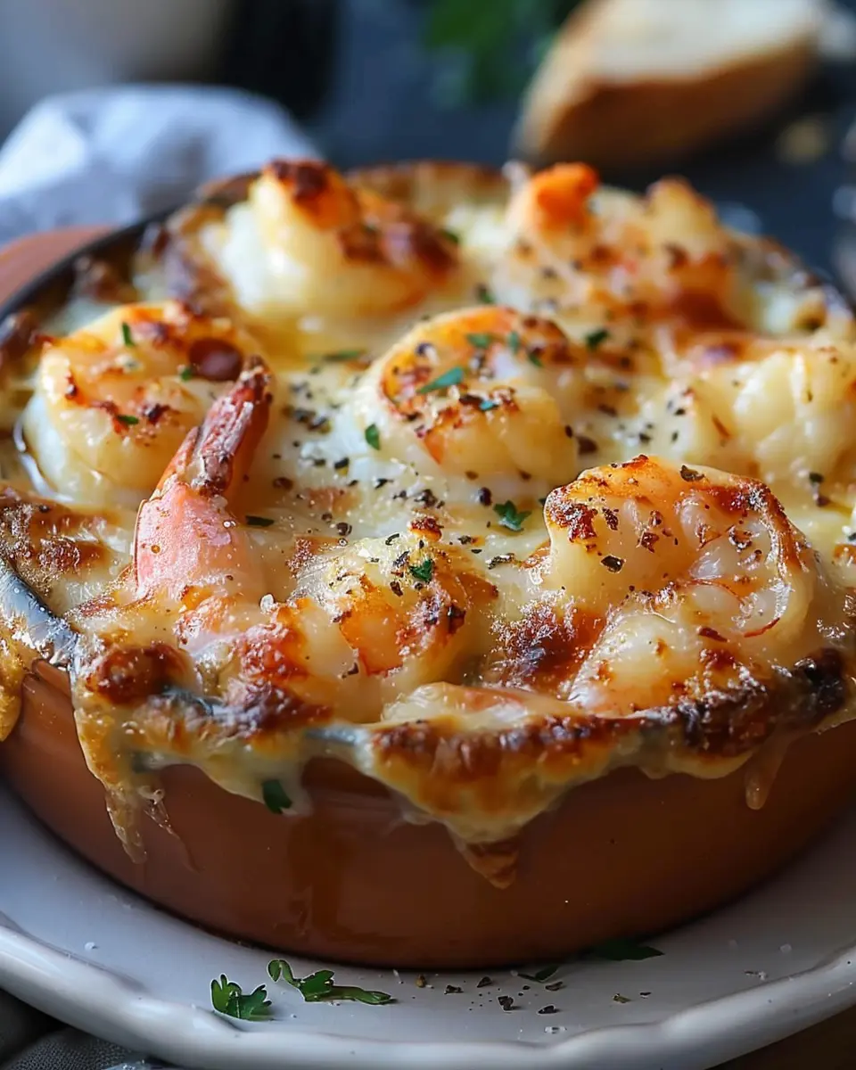 Seafood Gratin: Indulgent Comfort with Turkey Bacon and Chicken Ham